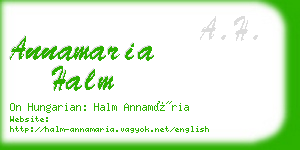 annamaria halm business card